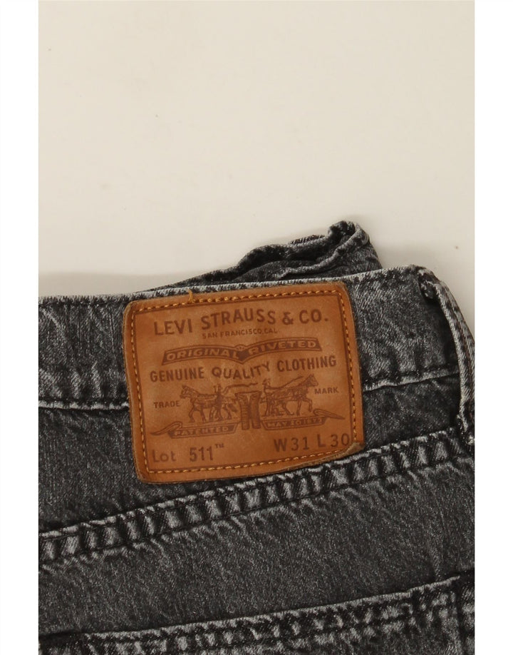 Levi's Mens 511 Slim Jeans W31 L30 Γκρι βαμβακερό