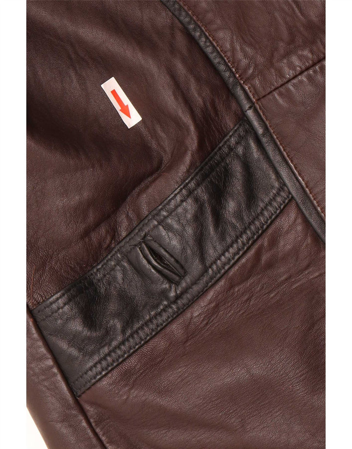 Sardar Γυναικείο Δερμάτινο Παλτό UK 16 Large Brown