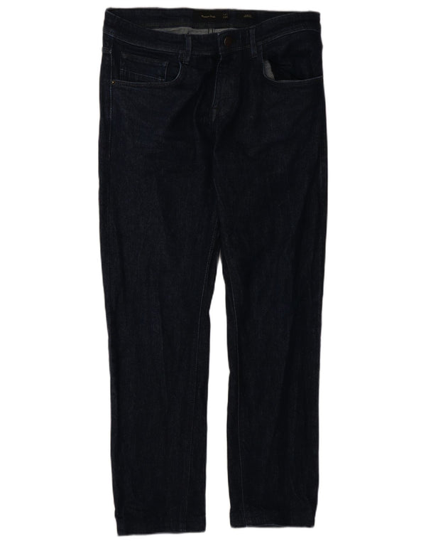 Massimo Dutti Ανδρικό Slim Jeans EU 40 Medium W31 L28 Navy Blue Cotton