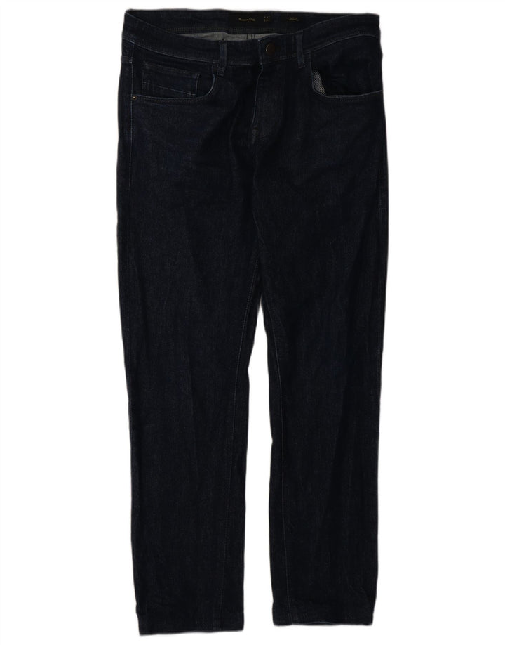 Massimo Dutti Ανδρικό Slim Jeans EU 40 Medium W31 L28 Navy Blue Cotton