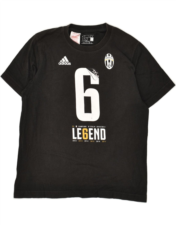 ADIDAS Boys Graphic T-Shirt Top 11-12 Years Black Cotton | Vintage Adidas | Thrift | Second-Hand Adidas | Used Clothing | Messina Hembry 