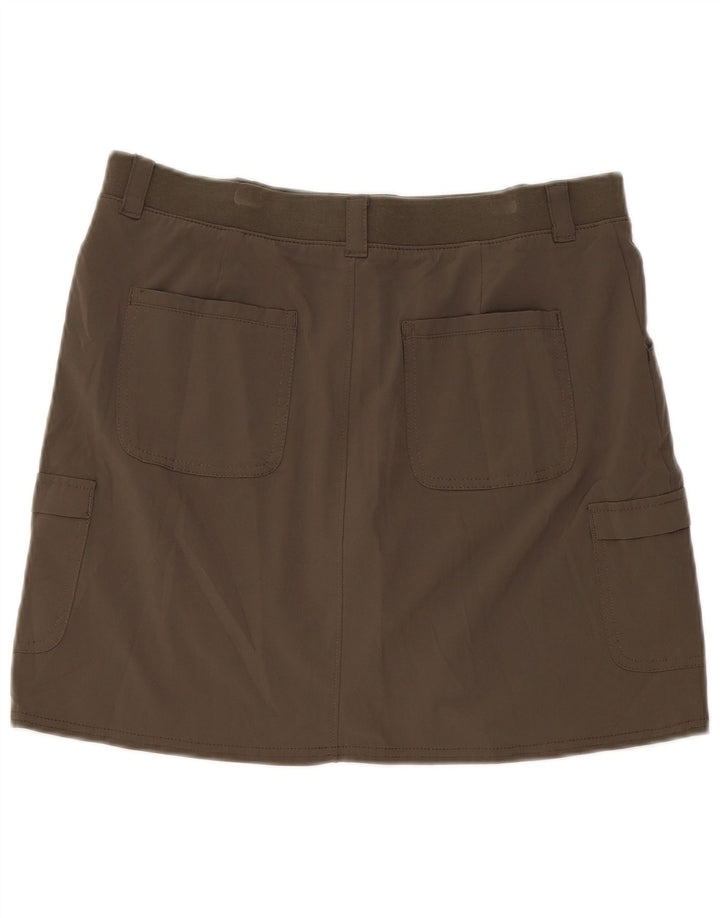 Lee Womens Relaxed Fit Skort US 10 Large Khaki Polyester