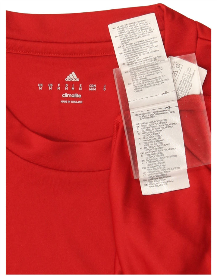 Ανδρικό T-Shirt Climalite Adidas Top Medium Red Polyester