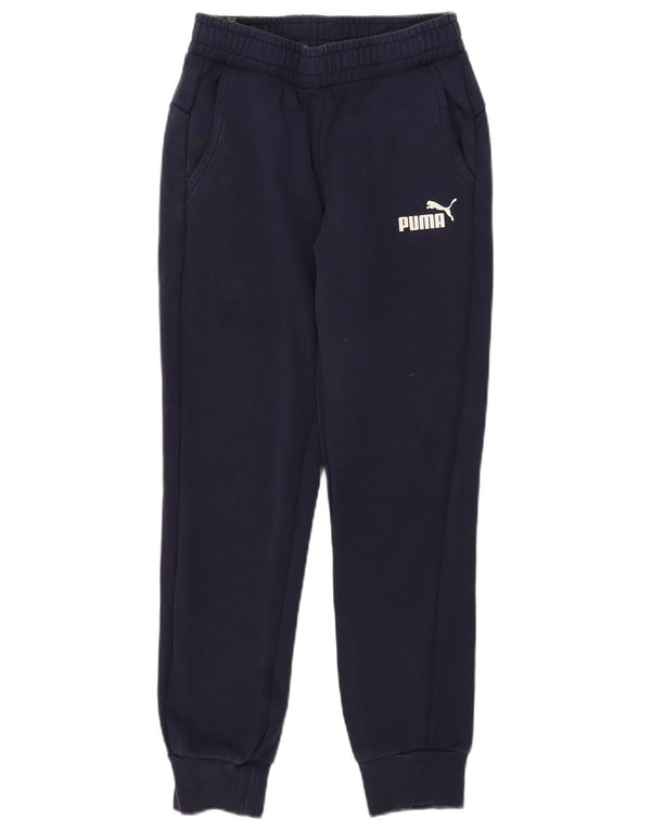 Puma Γυναικεία αθλητική φόρμα Παντελόνι Joggers UK 8 Small Navy Blue Cotton