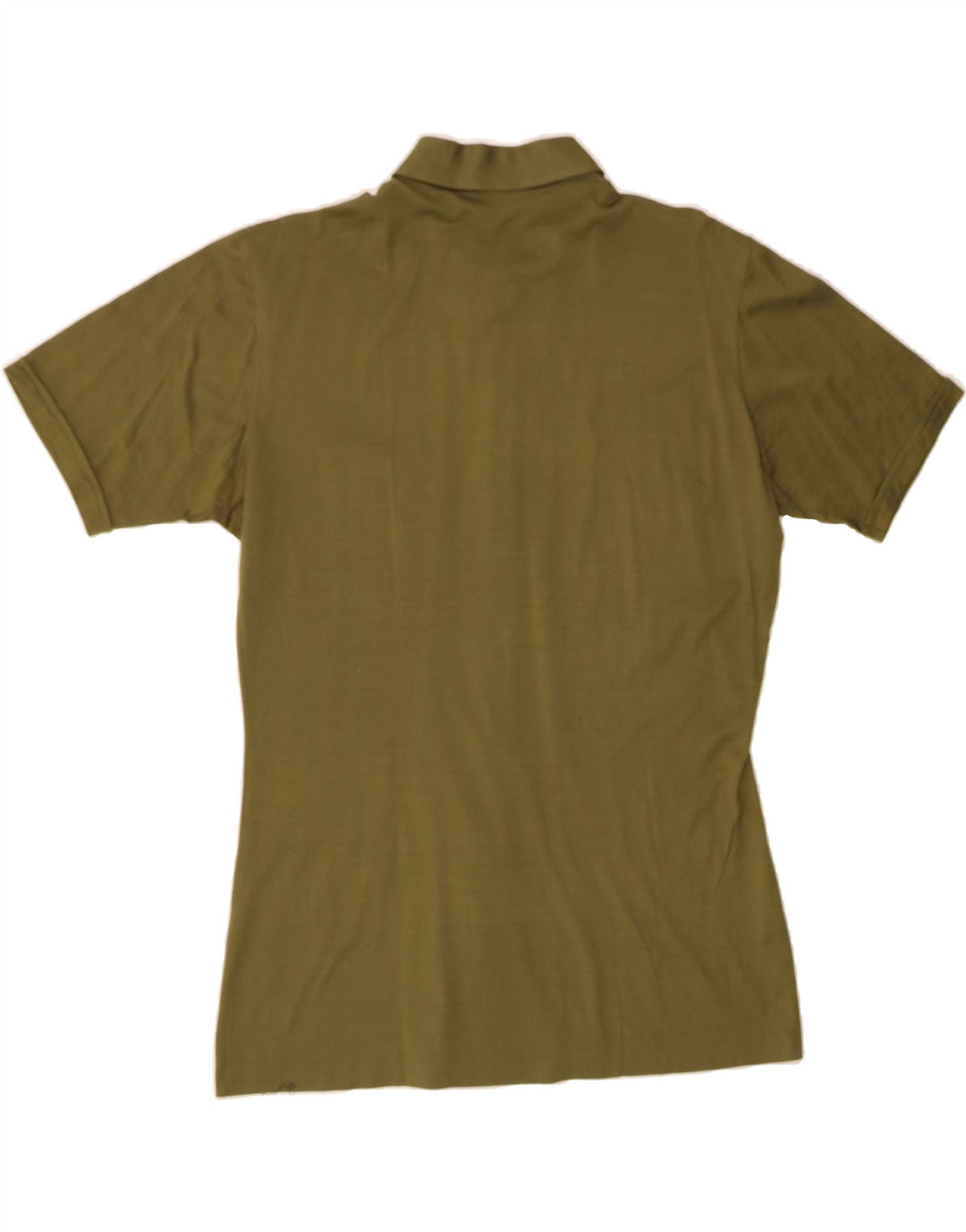 CAGLI Mens Short Sleeve Shirt Medium Khaki Cotton Vintage Cagli and Second-Hand Cagli from Messina Hembry 