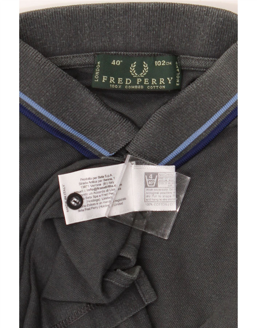 Ανδρικό πουκάμισο πόλο FRED PERRY, μεσαίο μαύρο βαμβακερό