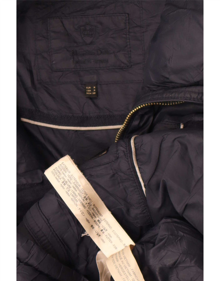 Massimo Dutti Γυναικείο παλτό με κουκούλα UK 10 Small Black Nylon