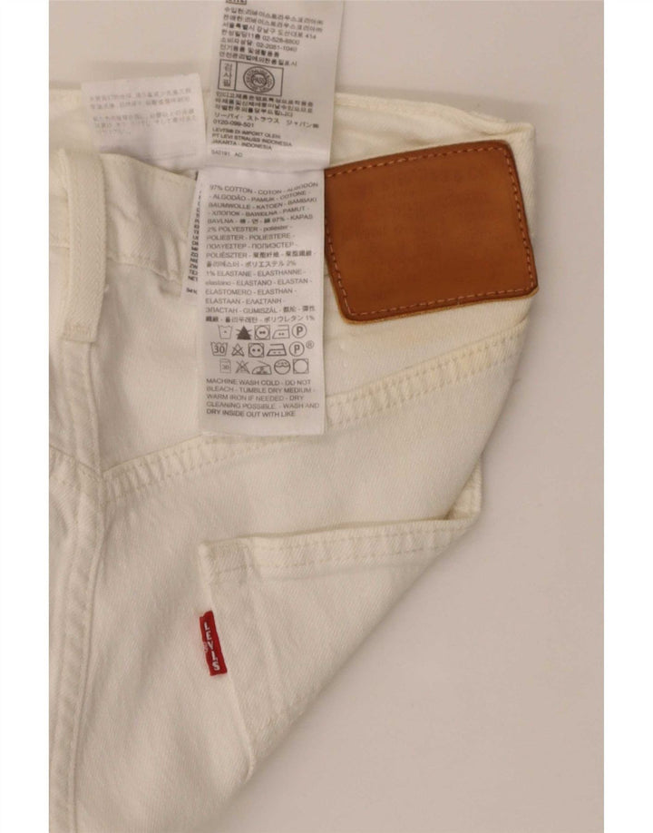 Ανδρικό τζιν Levi's Straight W29 L28 Λευκό βαμβακερό