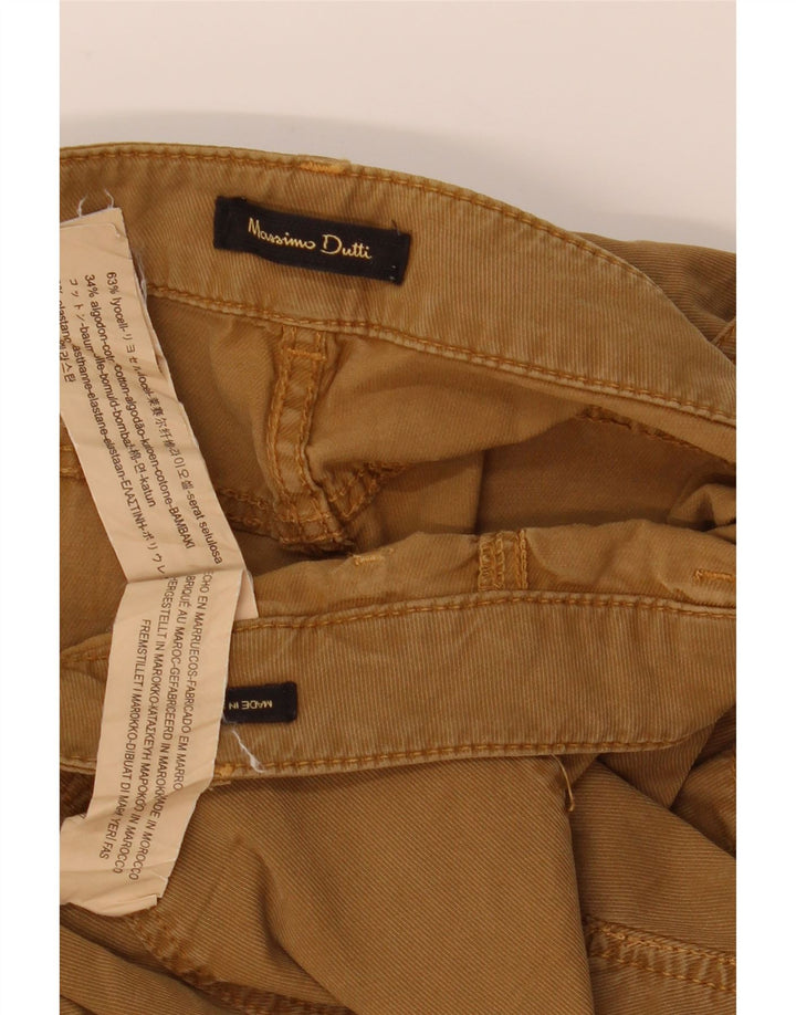 Massimo Dutti Γυναικείο λεπτό παντελόνι Cargo EU 38 Small W28 L31 Καφέ Lyocell