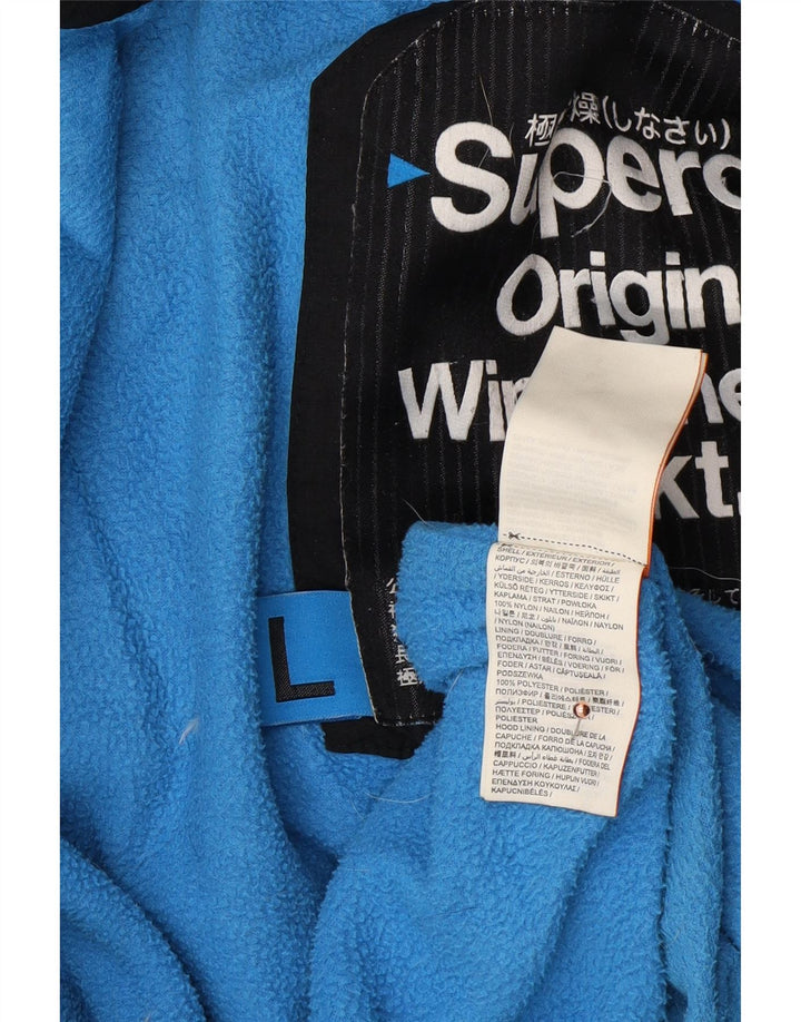 Ανδρικό SUPERDRY Windcheater Hooded Windbreaker Jacket UK 40 Large Black