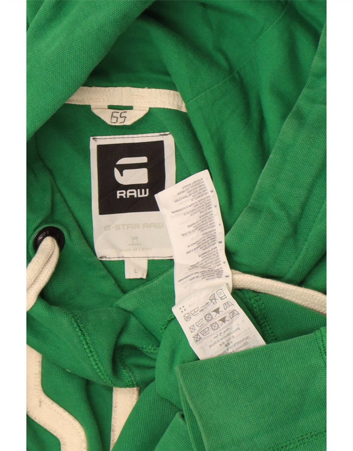 Ανδρικό G-Star Graphic Hoodie Jumper Μεγάλο Πράσινο Βαμβακερό