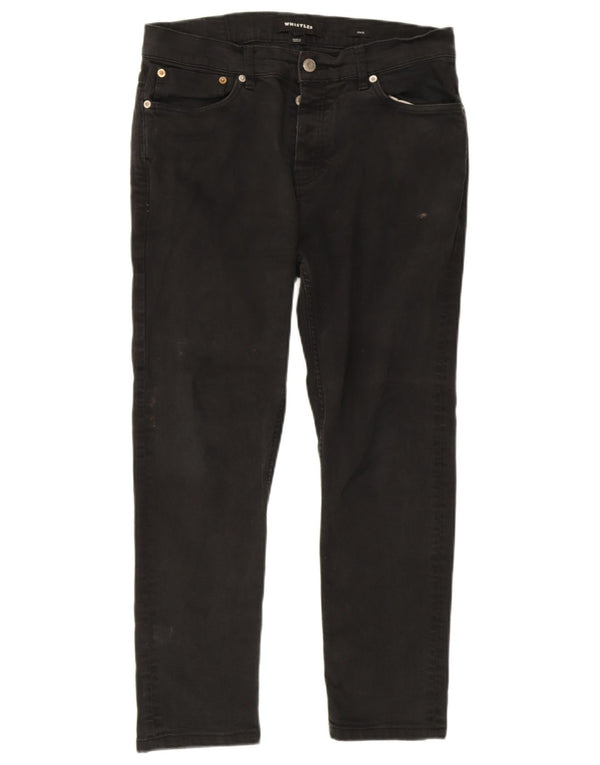 Whistles Womens Crop Slim Jeans W34 L25 Μαύρο