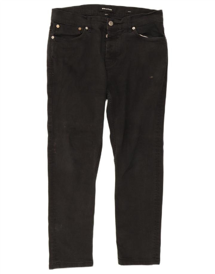 Whistles Womens Crop Slim Jeans W34 L25 Μαύρο
