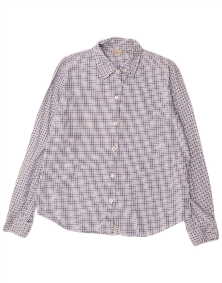 J. CREW Γυναικείο πουκάμισο UK 16 Large Blue Check Cotton