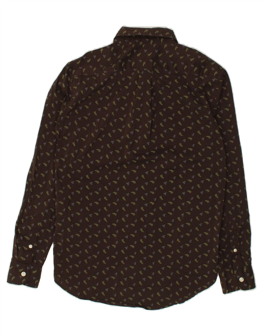 DOCKERS Mens Shirt Small Brown Floral Cotton Vintage Dockers and Second-Hand Dockers from Messina Hembry 