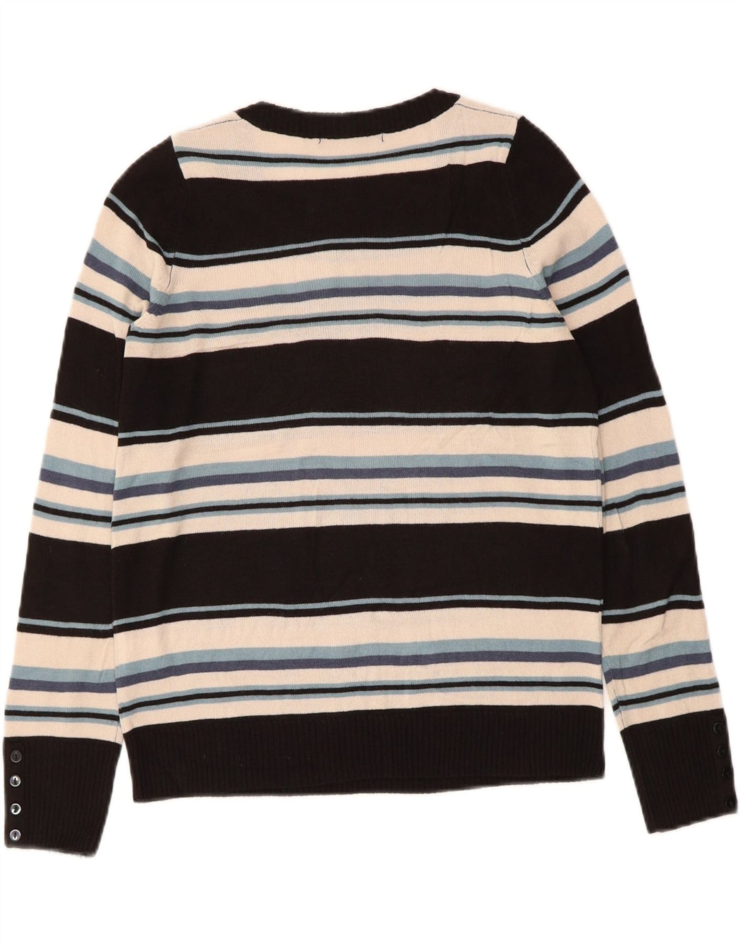 MARKS & SPENCER Womens Boat Neck Jumper Sweater UK 12 Medium  Black Vintage Marks & Spencer and Second-Hand Marks & Spencer from Messina Hembry 