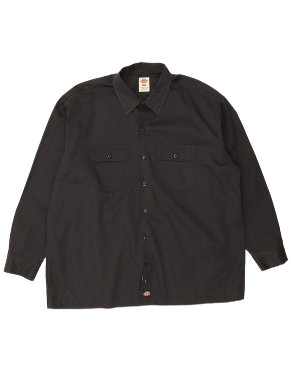 Ανδρικό πουκάμισο Dickies 2XL μαύρο πολυεστέρα