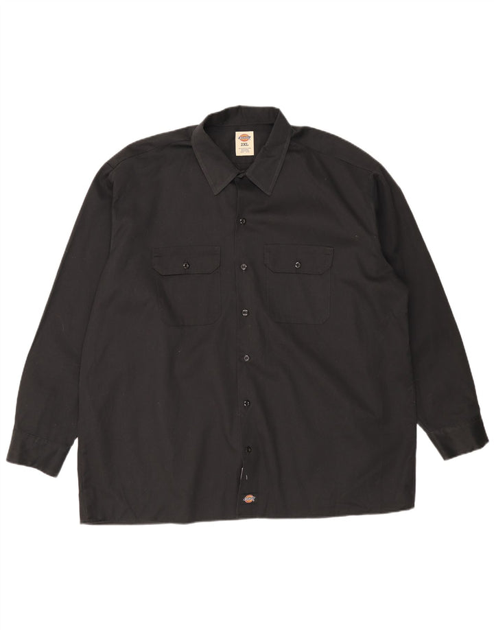 Ανδρικό πουκάμισο Dickies 2XL μαύρο πολυεστέρα
