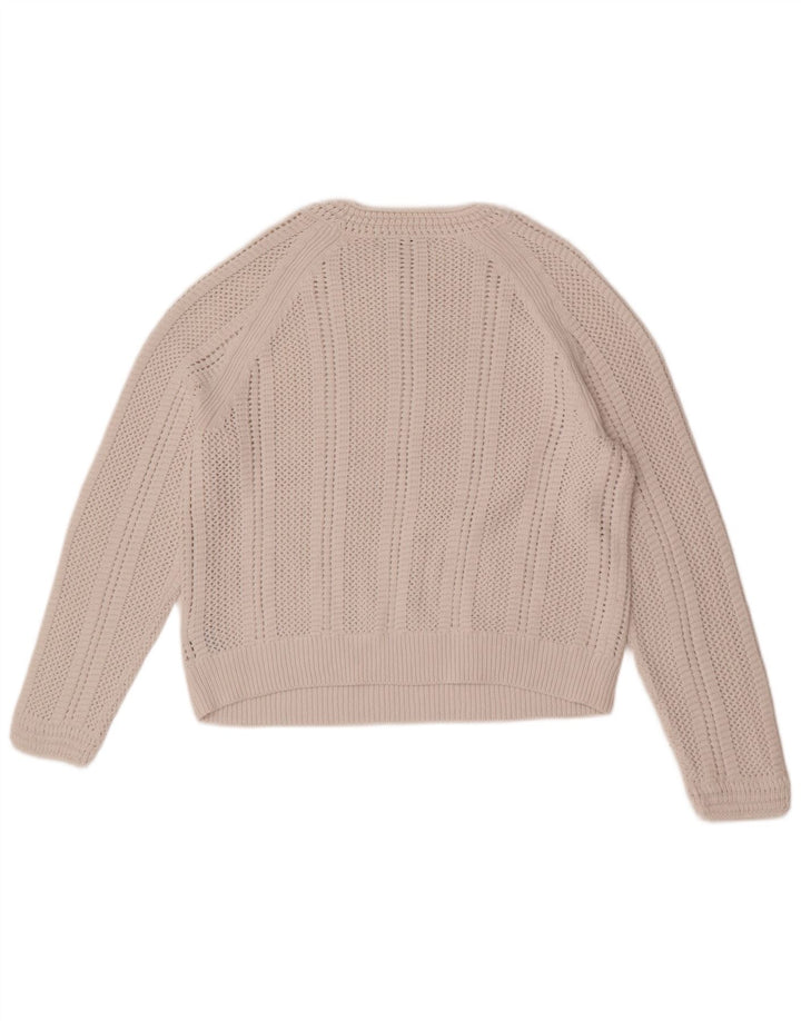 Marks & Spencer Γυναικείο πουλόβερ Crop Crew Neck Jumper UK 14 Medium Off White