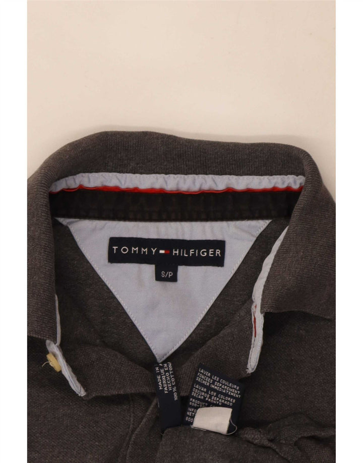 Ανδρικό πουκάμισο πόλο Tommy Hilfiger Μικρό γκρι βαμβακερό
