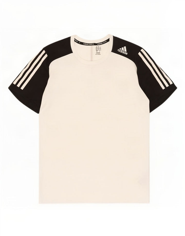 Adidas Ανδρικό T-Shirt Climalite Top Small White Colourblock Polyester