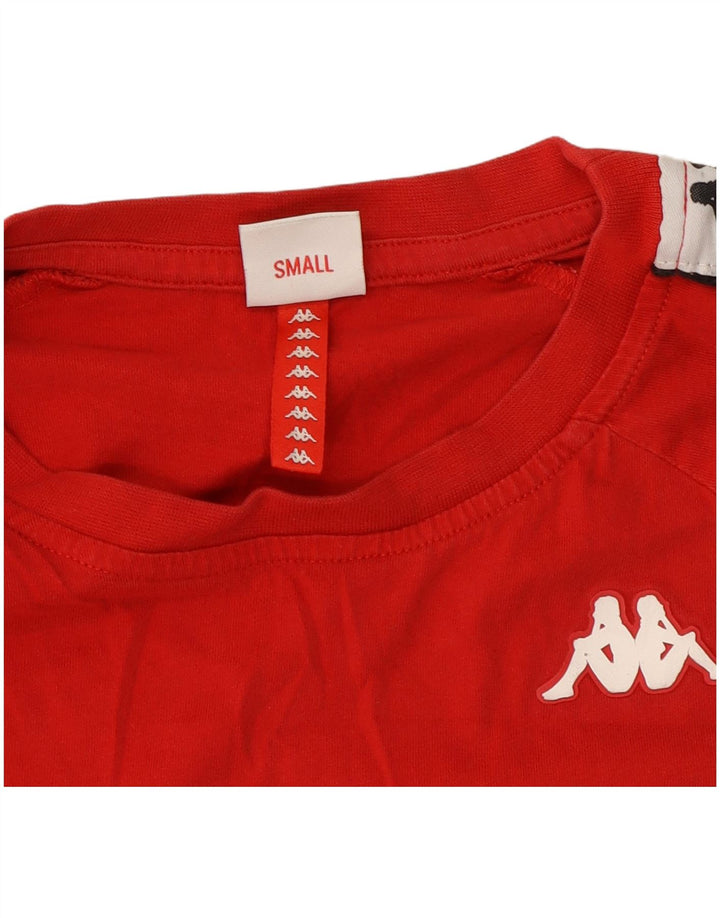 Ανδρικό γραφικό T-Shirt Kappa Top Small Red Colourblock
