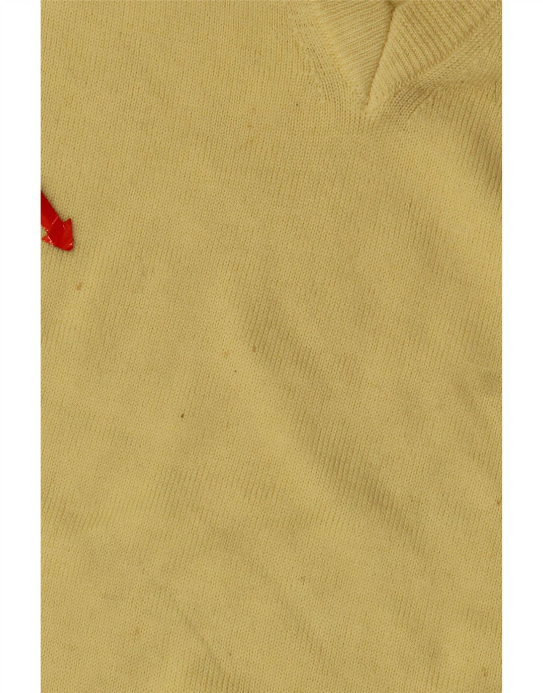 Erin Ανδρικό πουλόβερ με λαιμόκοψη με λαιμόκοψη σε μεγάλο κίτρινο παρθένο μαλλί