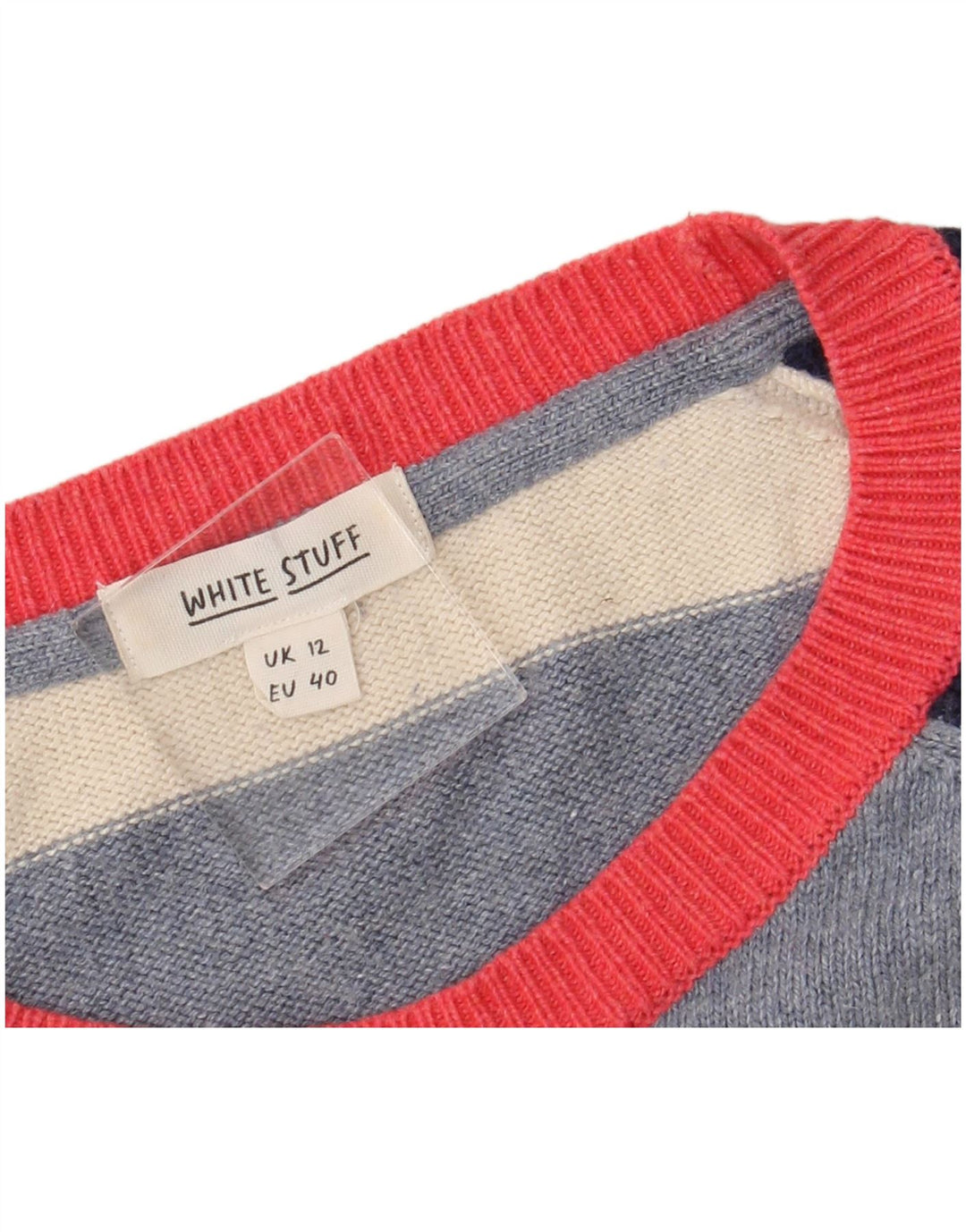 WHITE STUFF Γυναικείο πουλόβερ με λαιμό βάρκα UK 12 μεσαίο πολύχρωμο
