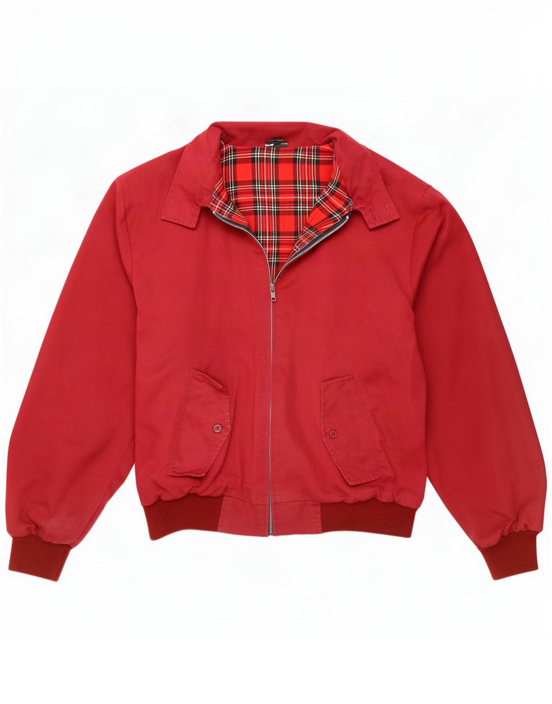Vintage Ανδρικό Bomber Jacket UK 36 Small Burgundy Polyester