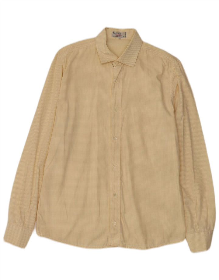 Emmanuel Schvili Ανδρικό πουκάμισο Νούμερο 42 Large Yellow Gingham