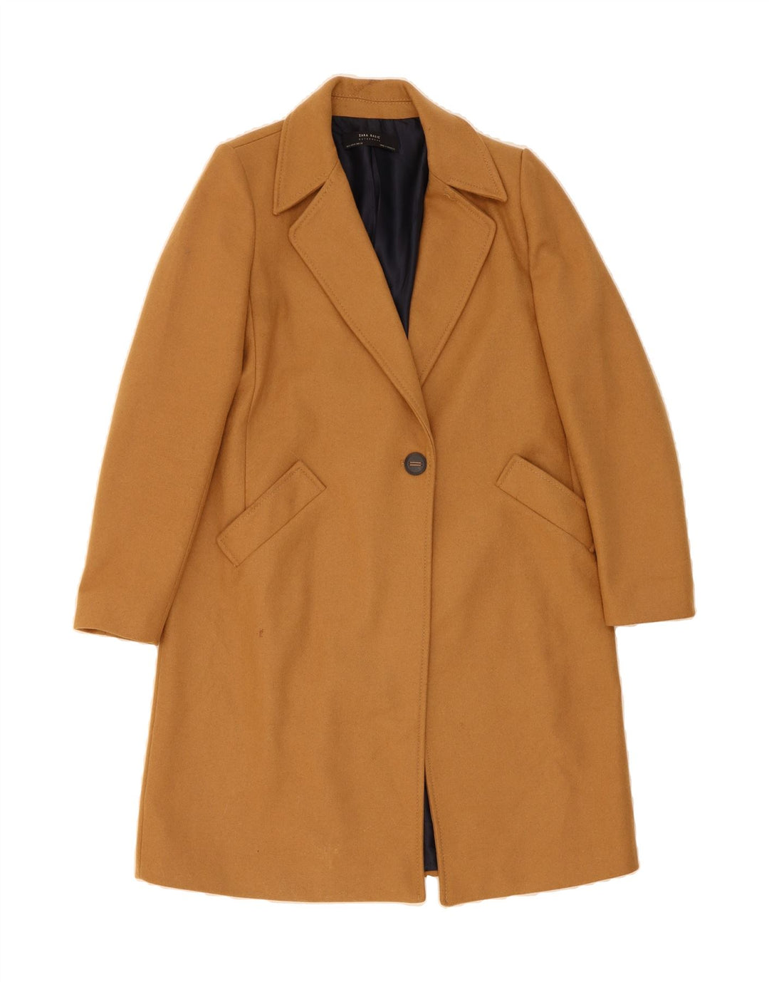 ZARA Womens Overcoat UK 14 Medium Brown Acetate Vintage Zara and Second-Hand Zara from Messina Hembry 