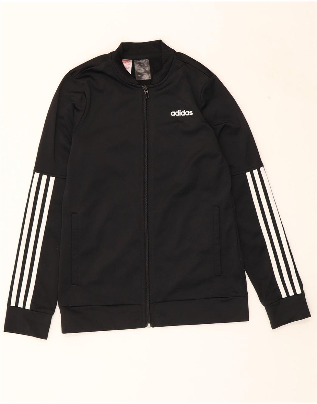 ADIDAS Boys Tracksuit Top Jacket 13-14 Years Black Polyester Vintage Adidas and Second-Hand Adidas from Messina Hembry 
