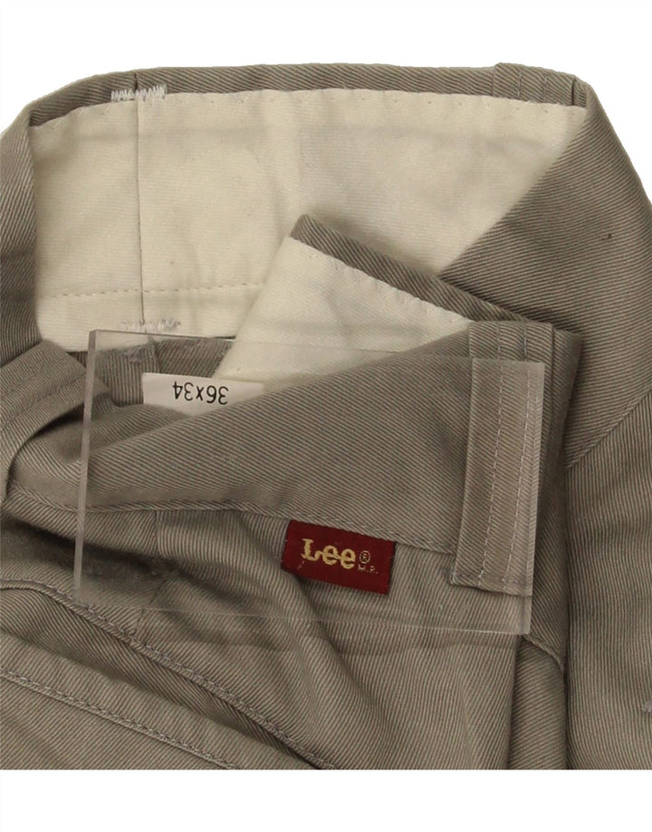 LEE Mens Straight Chino Trousers W36 L34 Grey Cotton Vintage Lee and Second-Hand Lee from Messina Hembry 