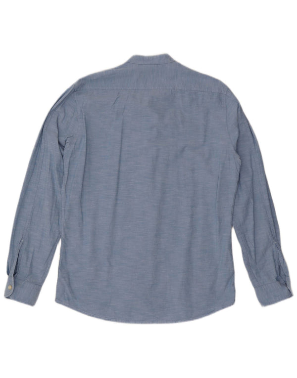 Ανδρικό πουκάμισο HUGO BOSS με κανονική εφαρμογή, μεσαίο μπλε βαμβακερό