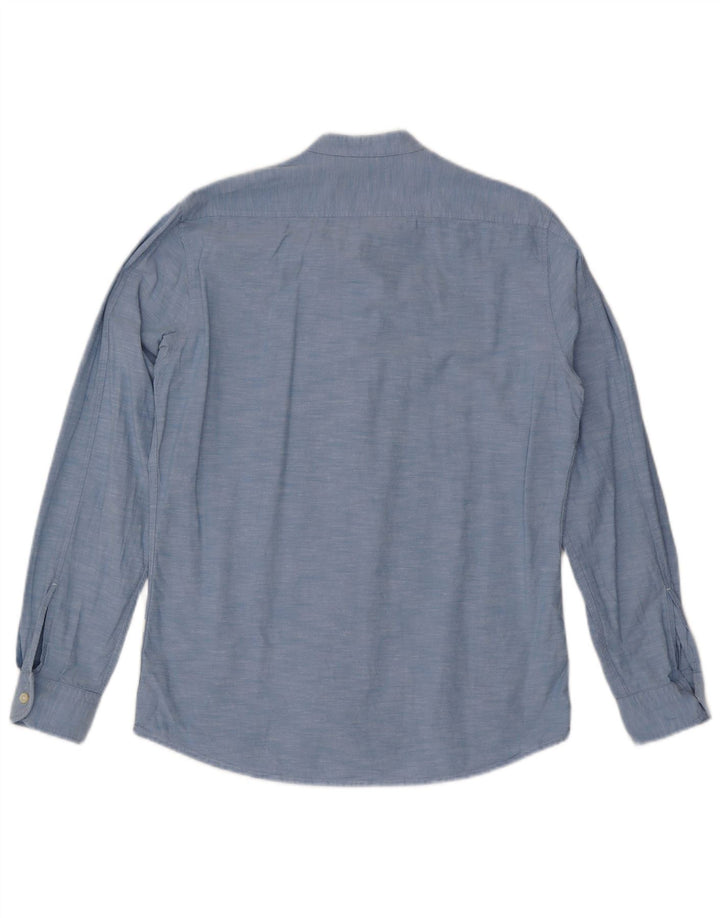 Ανδρικό πουκάμισο HUGO BOSS με κανονική εφαρμογή, μεσαίο μπλε βαμβακερό