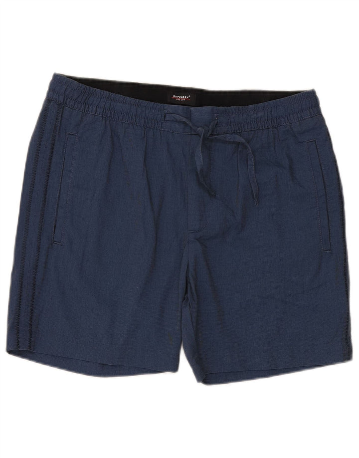 Ανδρικό σορτς Chino Superdry Medium W32 Navy Blue Βαμβακερό