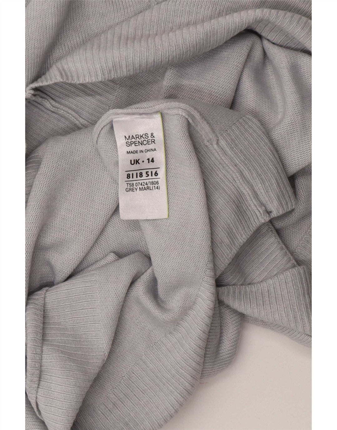 Marks & Spencer Γυναικείο πουλόβερ με λαιμόκαυστο UK 14 Large Grey
