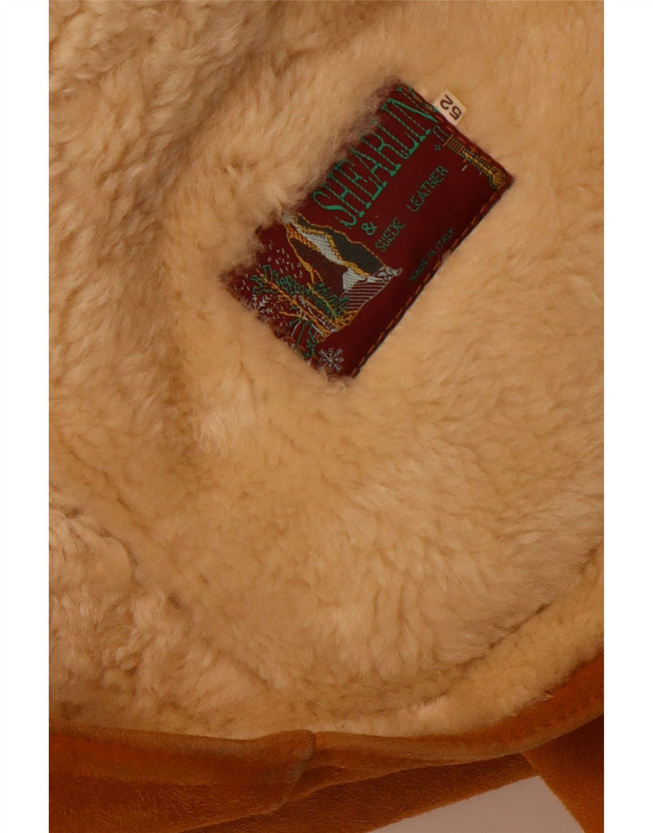 Vintage Ανδρικό Shearling Jacket IT 52 XL Καφέ Δερμάτινο
