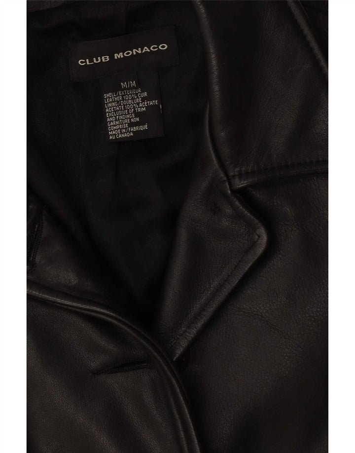 Club Monaco Γυναικείο Δερμάτινο Μπουφάν UK 14 Μεσαίο Μαύρο Δερμάτινο