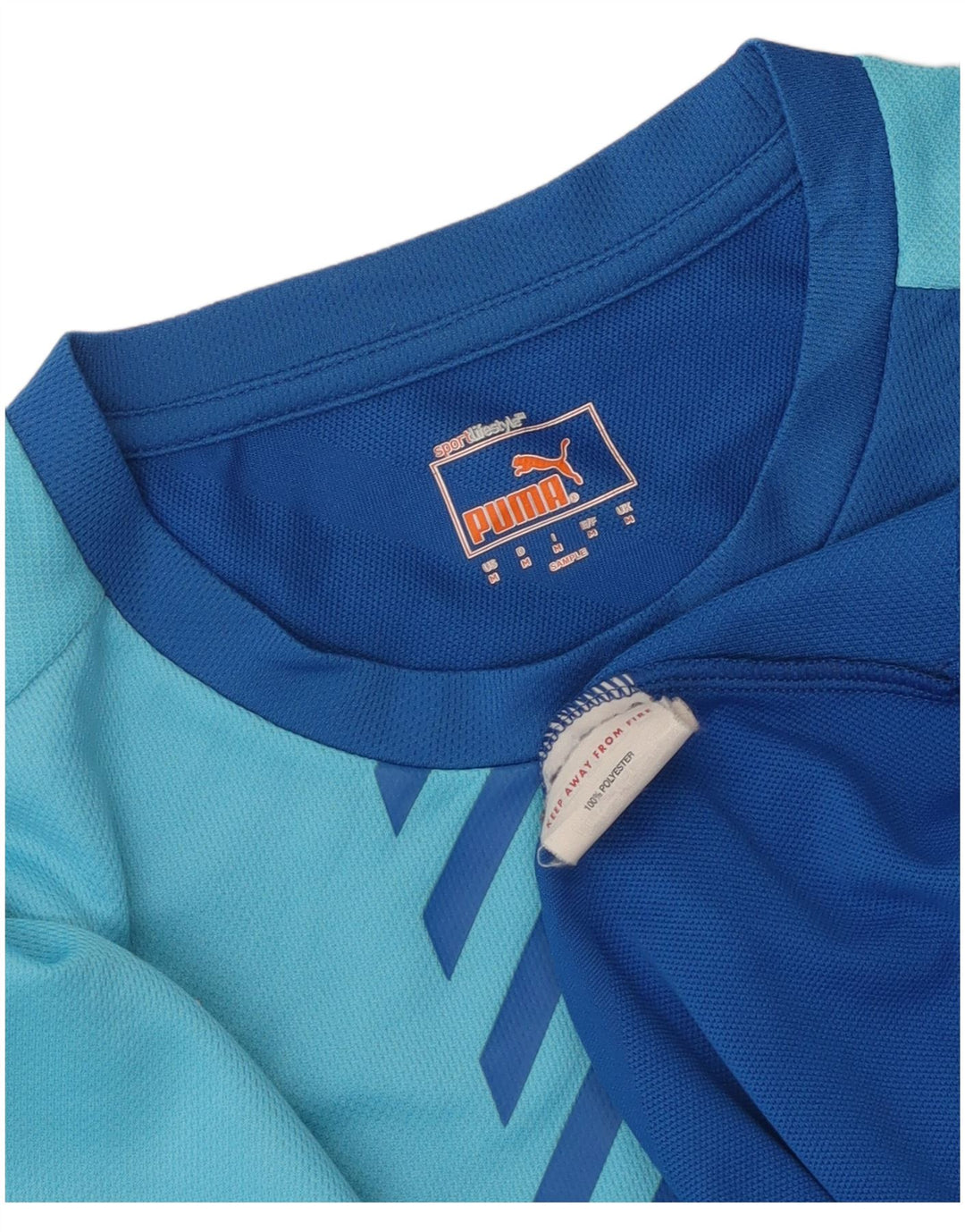 Ανδρικό T-Shirt Puma Top Medium Blue Colorblock Πολυεστέρας
