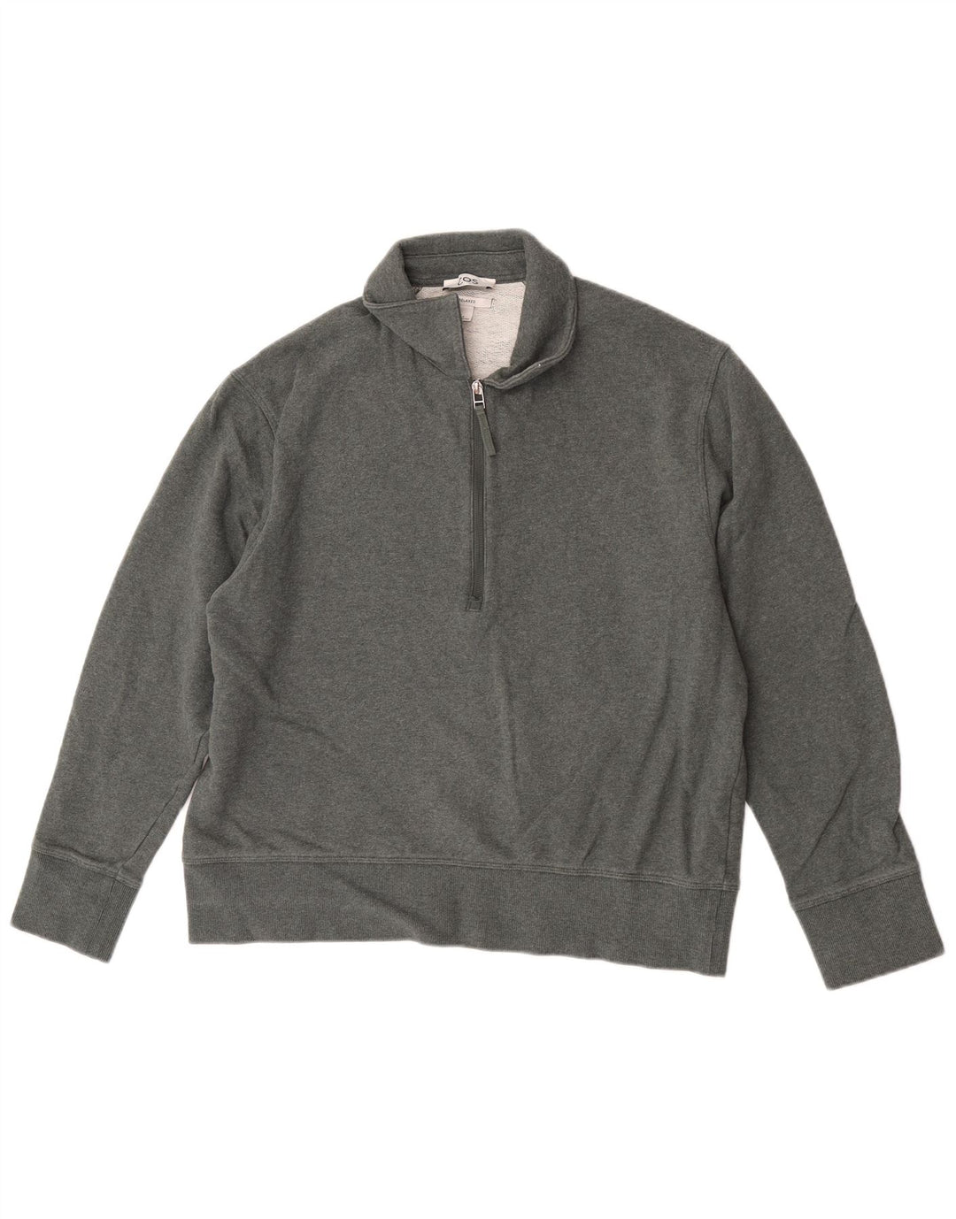 Ανδρικό φούτερ Cos Relaxed Zip Lack Jumper από μεσαίο πράσινο βαμβακερό