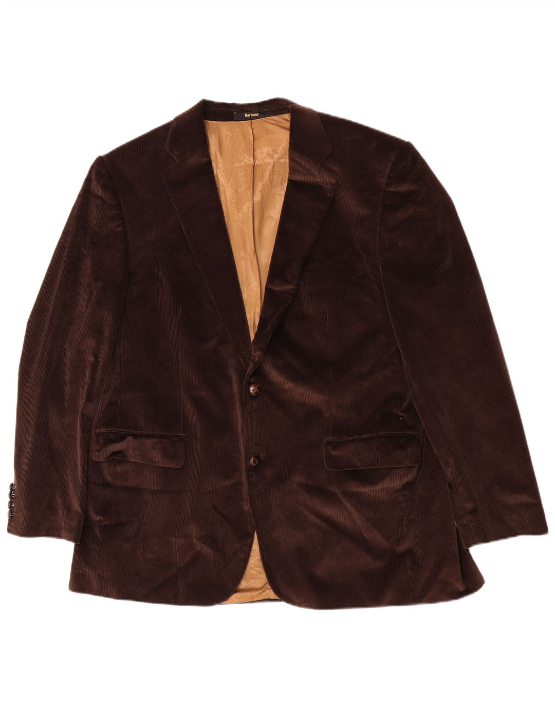 Barbour Ανδρικό μπουφάν 2 κουμπιών κοτλέ σακάκι IT 56 3XL καφέ βαμβακερό