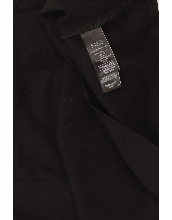 Marks & Spencer Γυναικεία Μίνι Φούστα UK 10 Small W27 Black Viscose