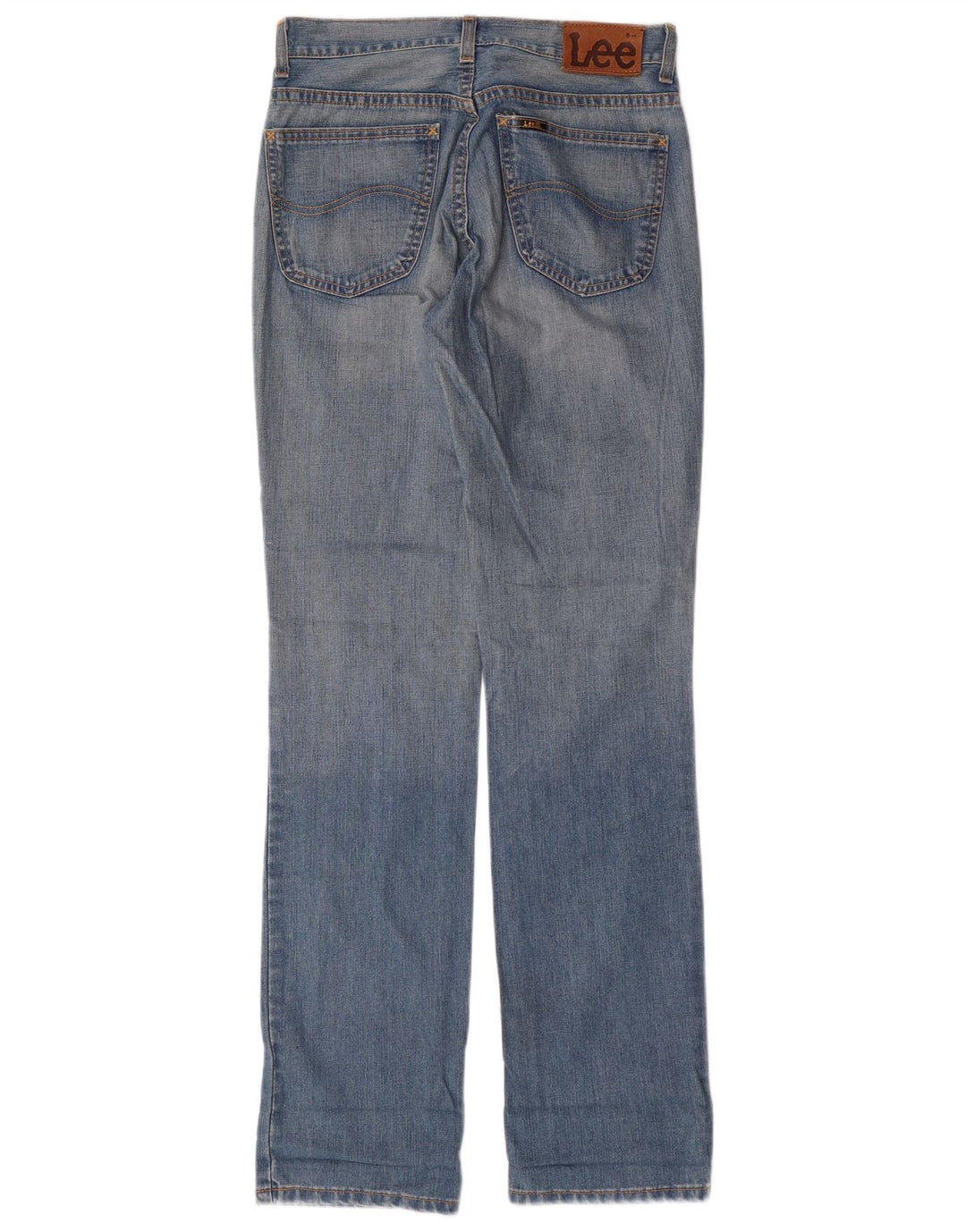 LEE Womens Straight Jeans W30 L33 Blue Cotton
