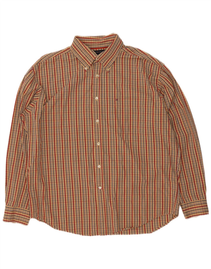Ανδρικό πουκάμισο Tommy Hilfiger XL Beige Check Cotton