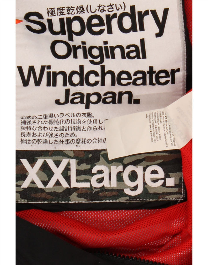 Superdry Ανδρικό Windcheater Windbreaker Jacket UK 44 2XL Black Nylon