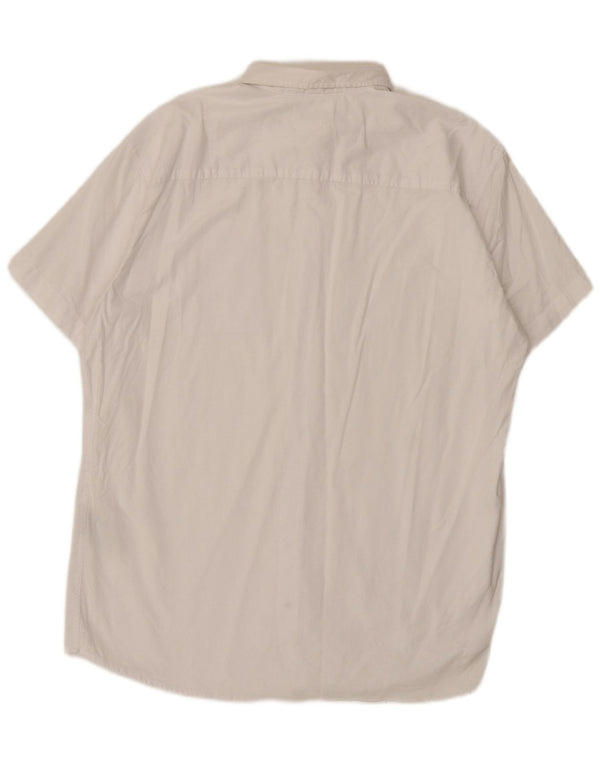 Jack & Jones Mens Short Sleeve Shirt 2XL White Cotton