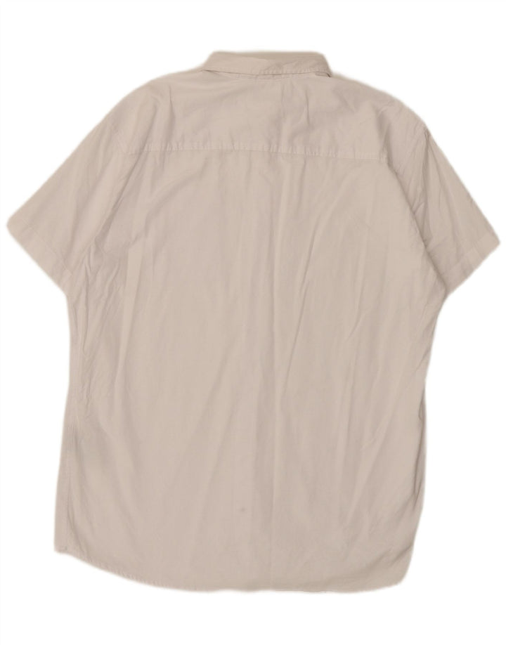 Jack & Jones Ανδρικό κοντομάνικο πουκάμισο 2XL λευκό βαμβακερό