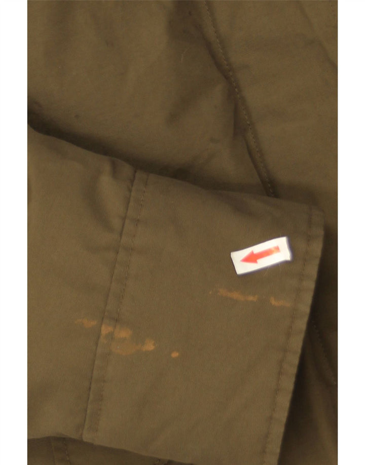 Woolrich Γυναικείο μπουφάν Parka με κουκούλα UK 14 Medium Khaki Cotton
