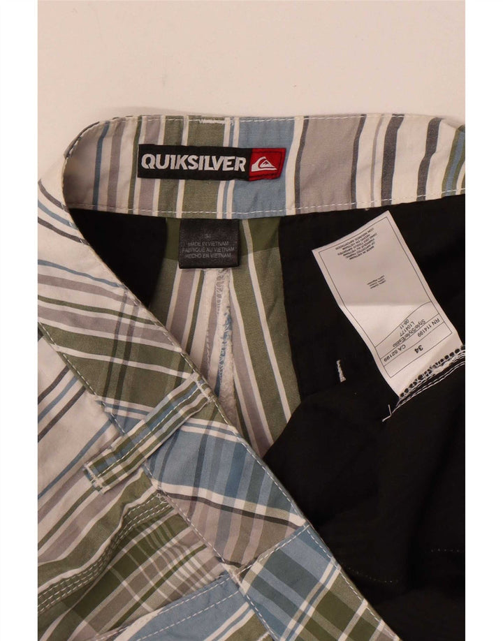 Ανδρικό σορτς Chino Quiksilver W34 Μεγάλο πολύχρωμο βαμβακερό καρό
